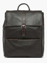 Sac  Dos Business Foulonn 2 Compartiments Cuir Etrier Marron foulonne EFOU8092
