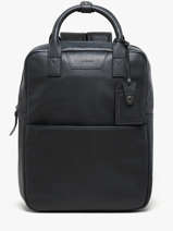 Sac  Dos Business Flandres 2 Compartiments Cuir Etrier Bleu flandres EFLA8272