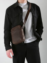 Sac Bandoulire Spider Cuir Etrier Marron spider ESPI704M-vue-porte